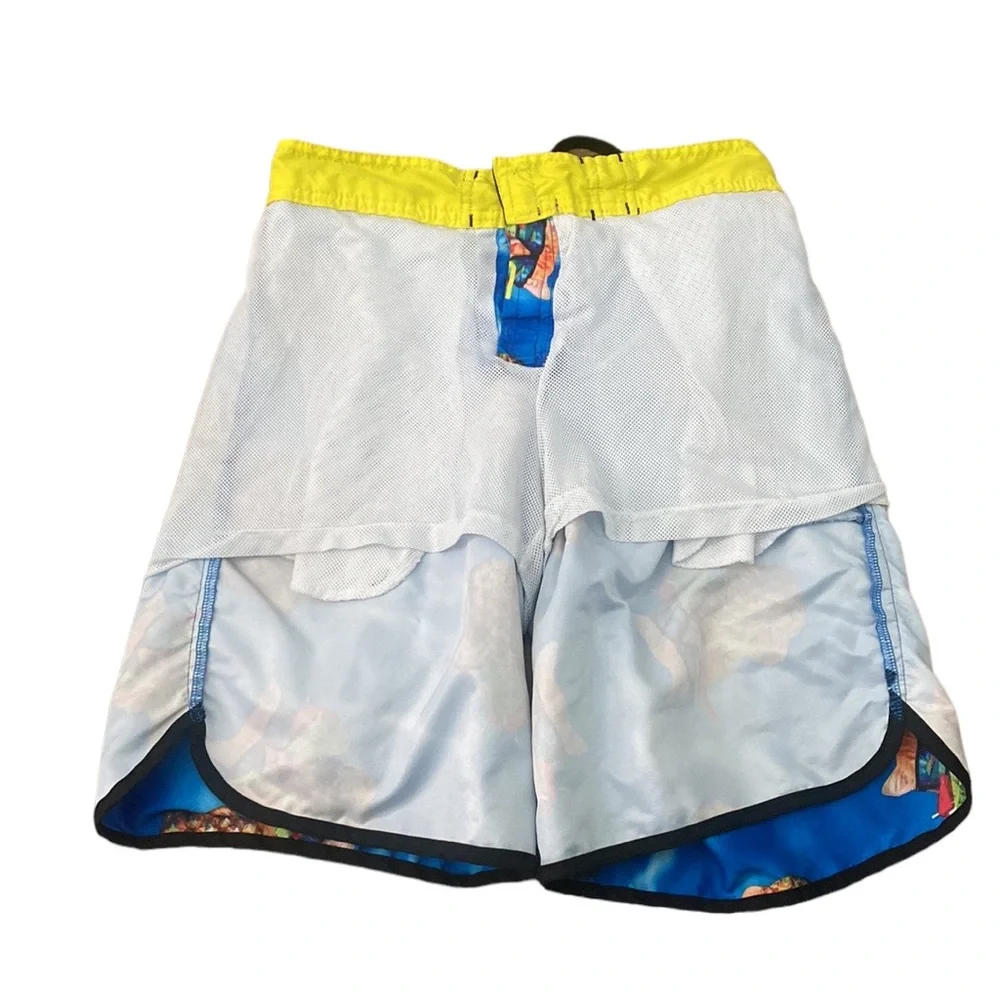 Bioworld Cat Pineapple Drink Swim Trunks